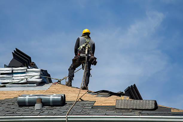 Professional Gutter Installation technician working in New London, MN